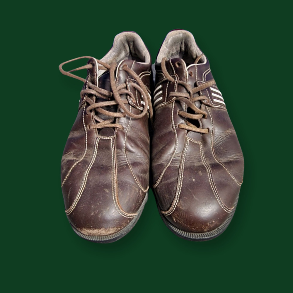 ADIDAS Adiprene Golf Shoes Z-Traxion 11.5 Brown LEATHER LINED